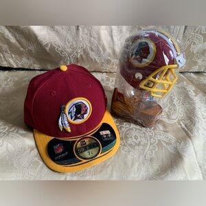 New Era 59Fifty 7 1/8 Washington Redskins Fitted Cap & Plastic Gumball Machine